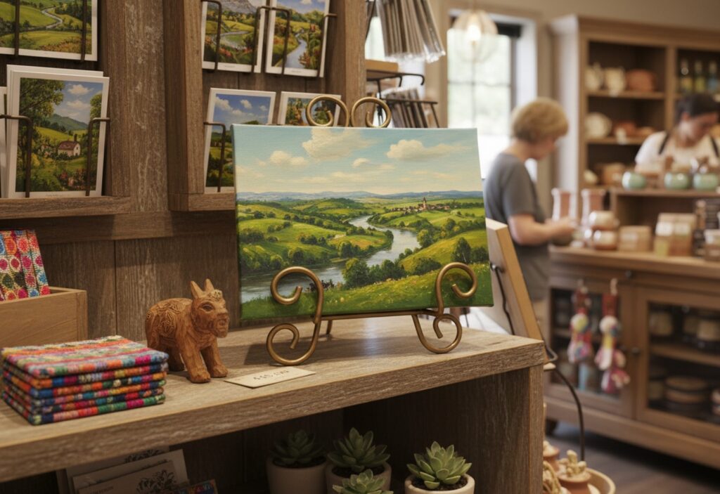 gold display easel