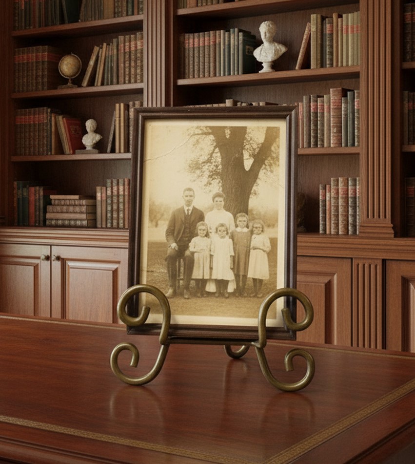 gold display easel