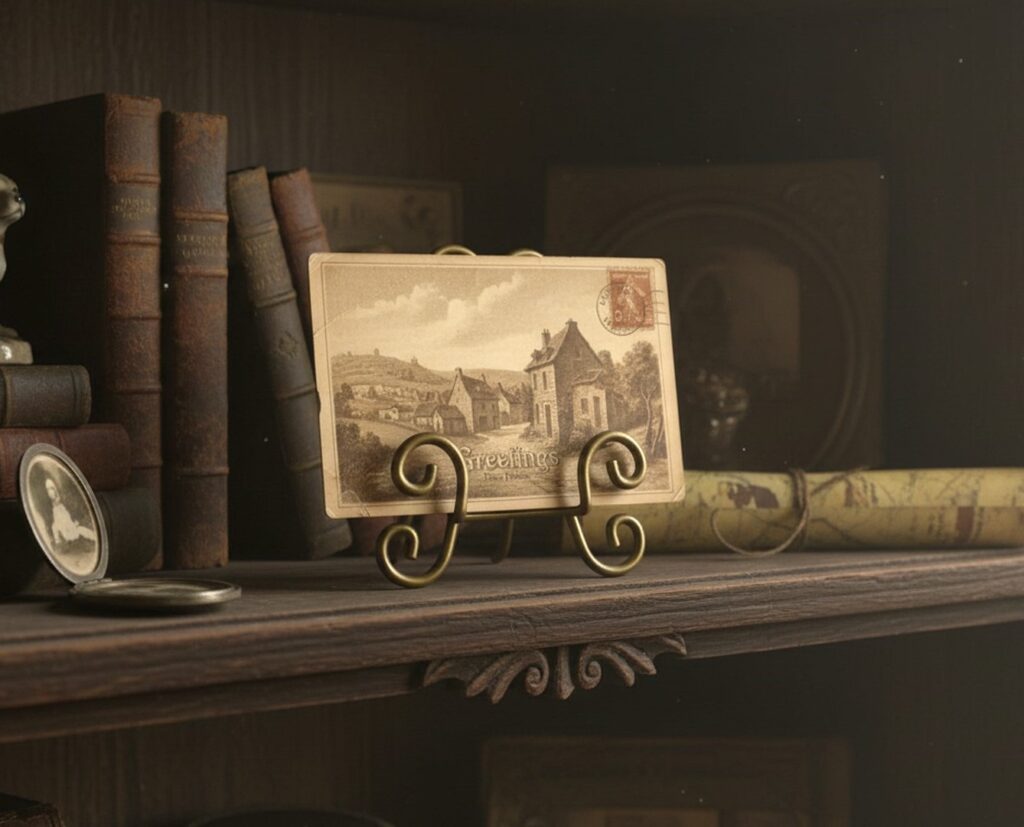 postcard display easel
