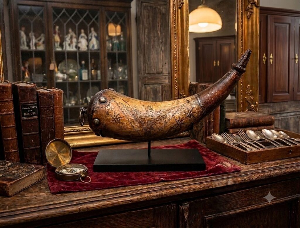 powder horn display stand