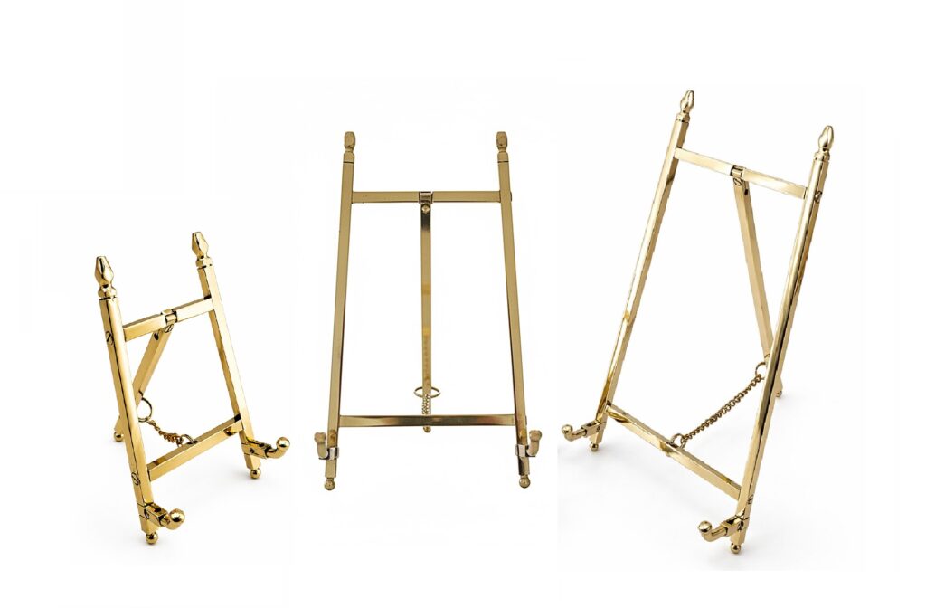 brass display easels