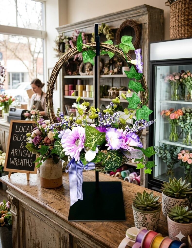wreath display stand