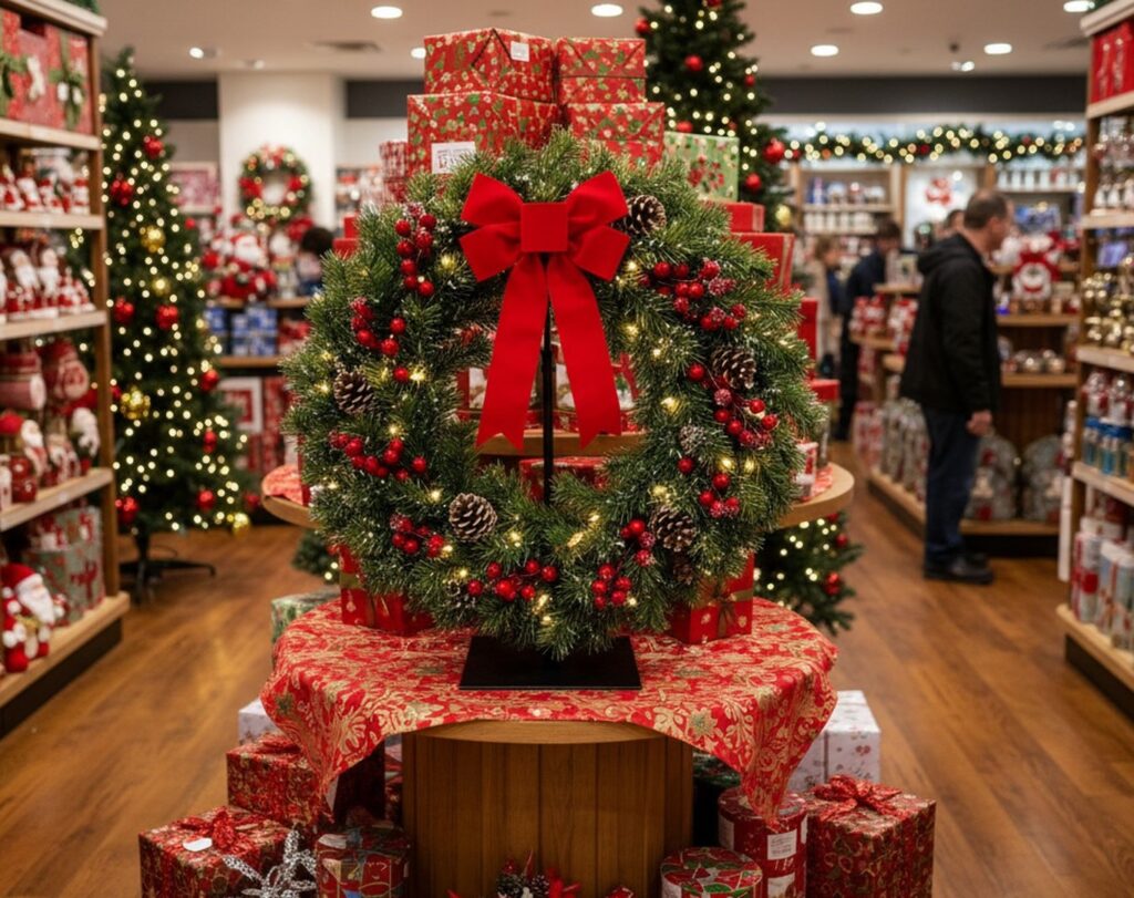 wreath display stand