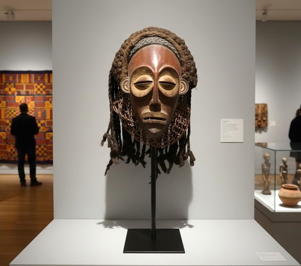 African mask stand