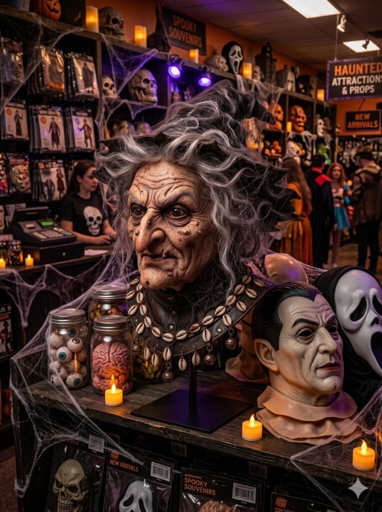 Halloween mask stand