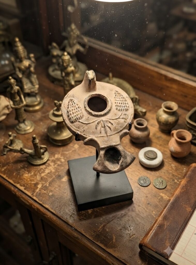 ancient oil lamp holder