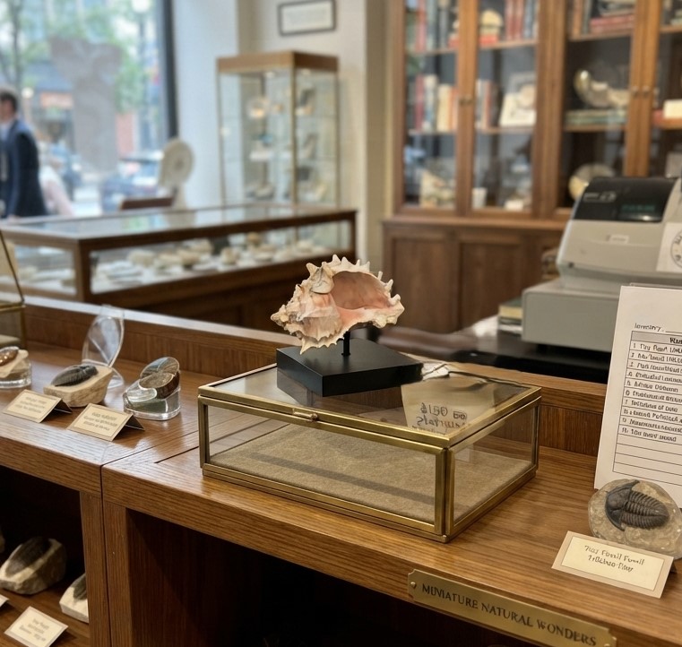 seashell display stand