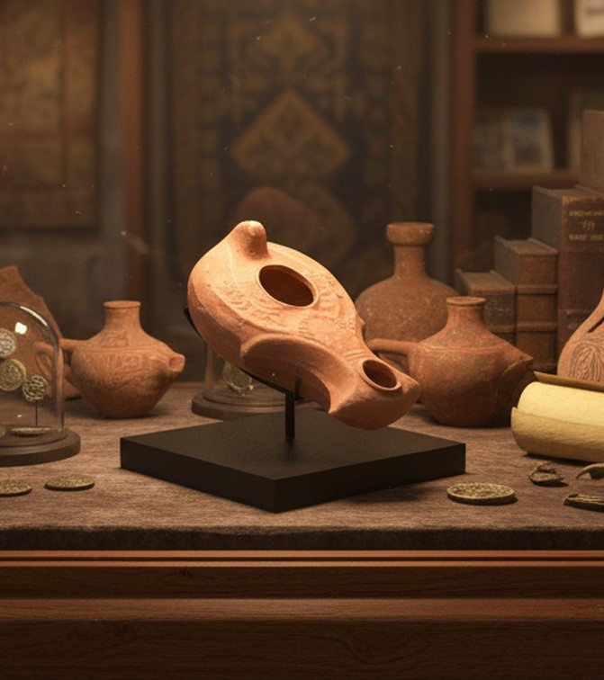 oil lamp display stand