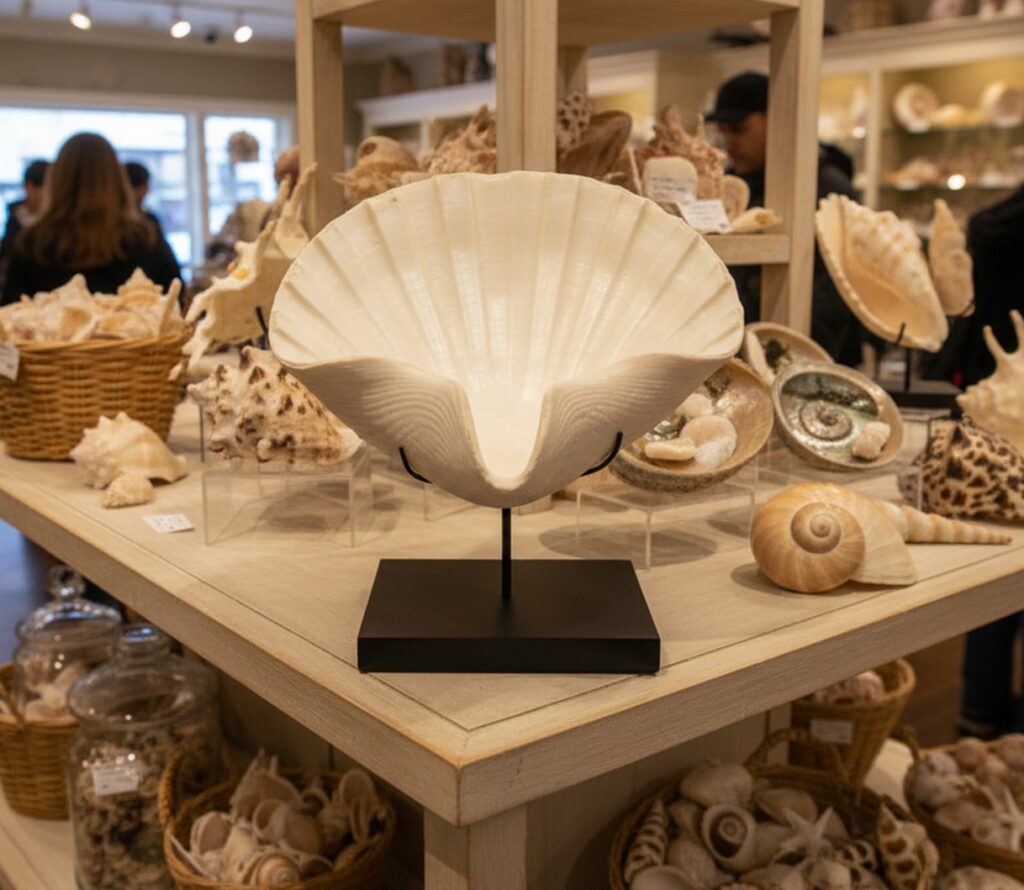 seashell display stand