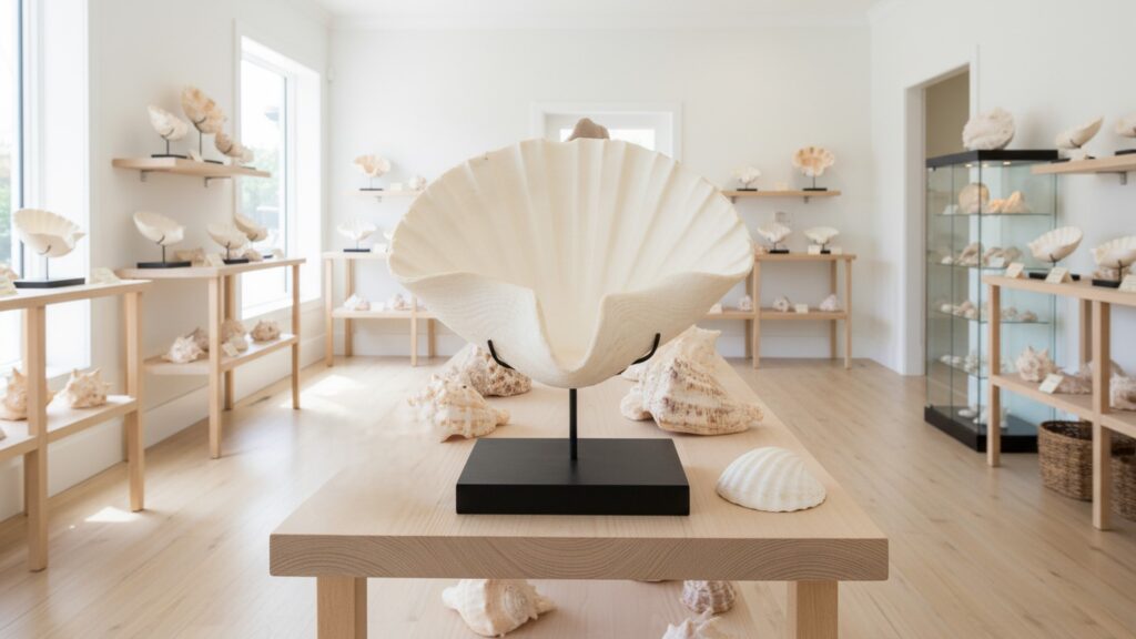 seashell display stand