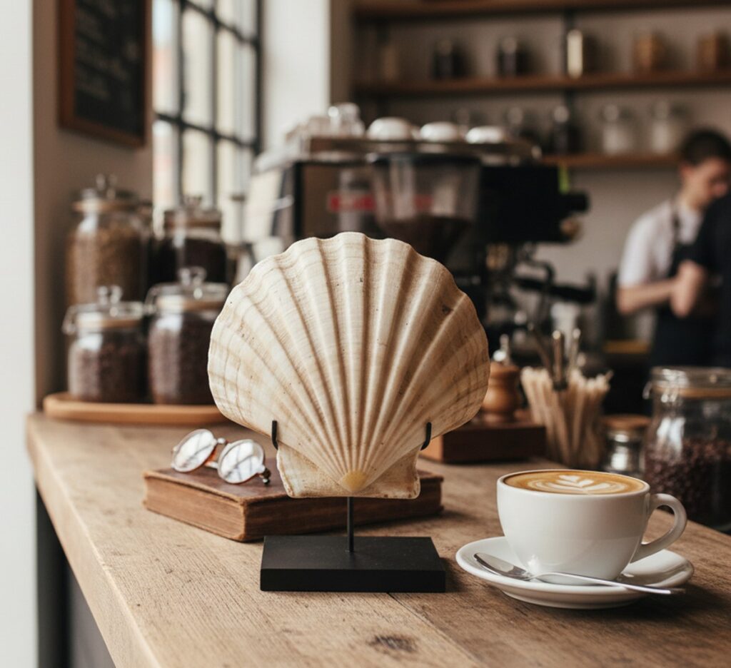 seashell display stand