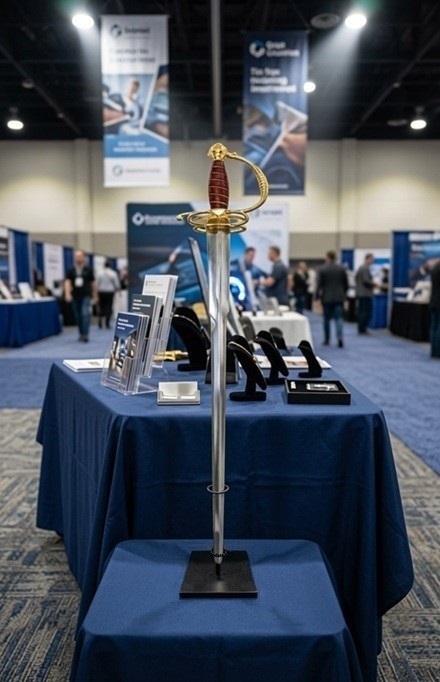narrow sword display
