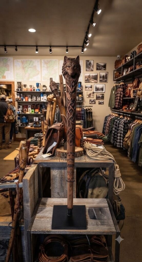 walking stick display stand